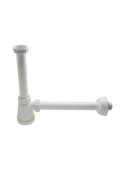 Bottle Trap White In Pipe 8.8” Out Pipe 12”