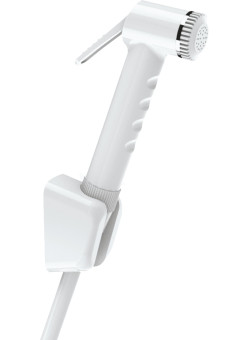 Icon White Health Faucet With Chrome Braided Hose: 1.5 Mtr